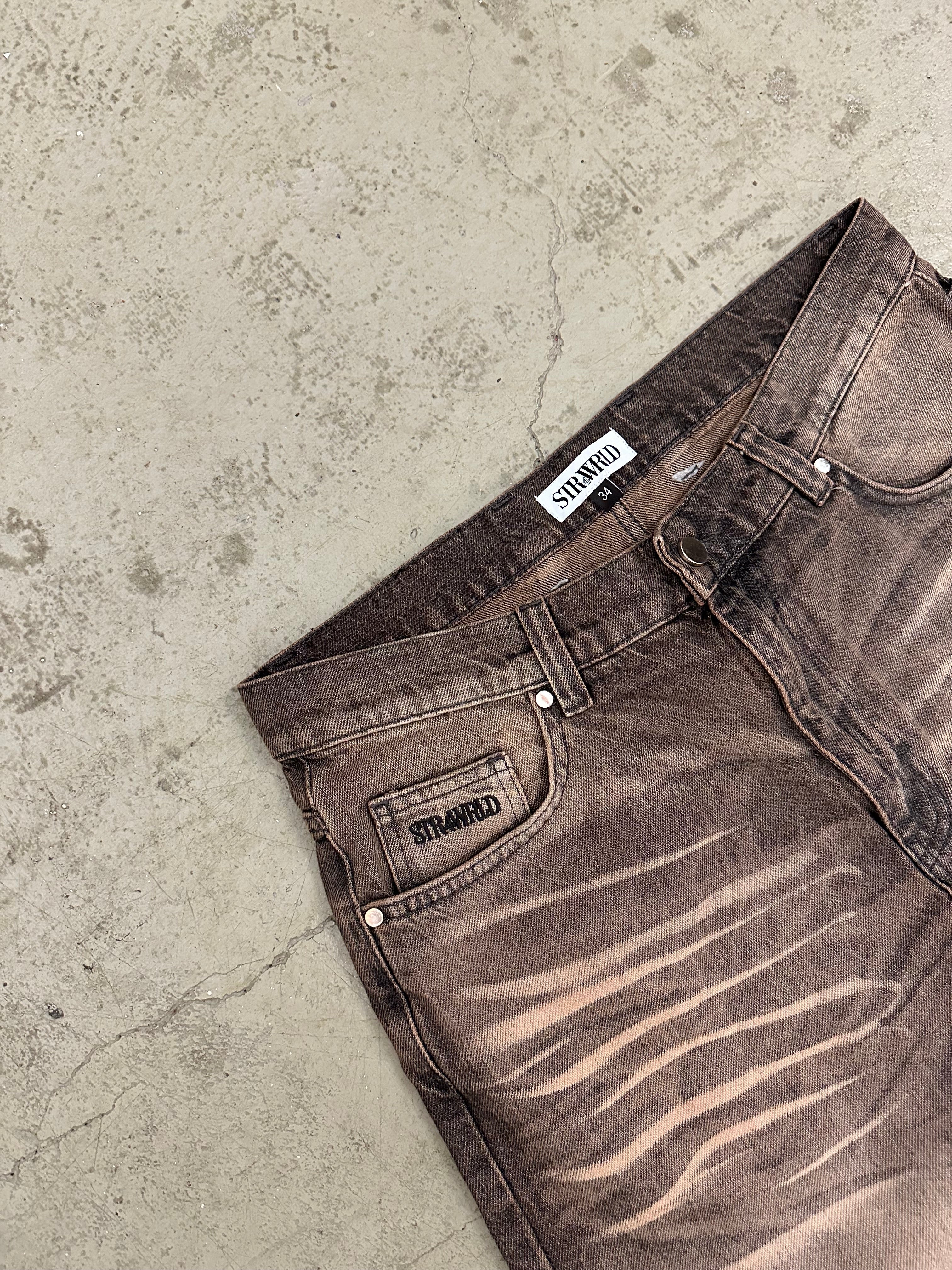 Brown Washed Denim