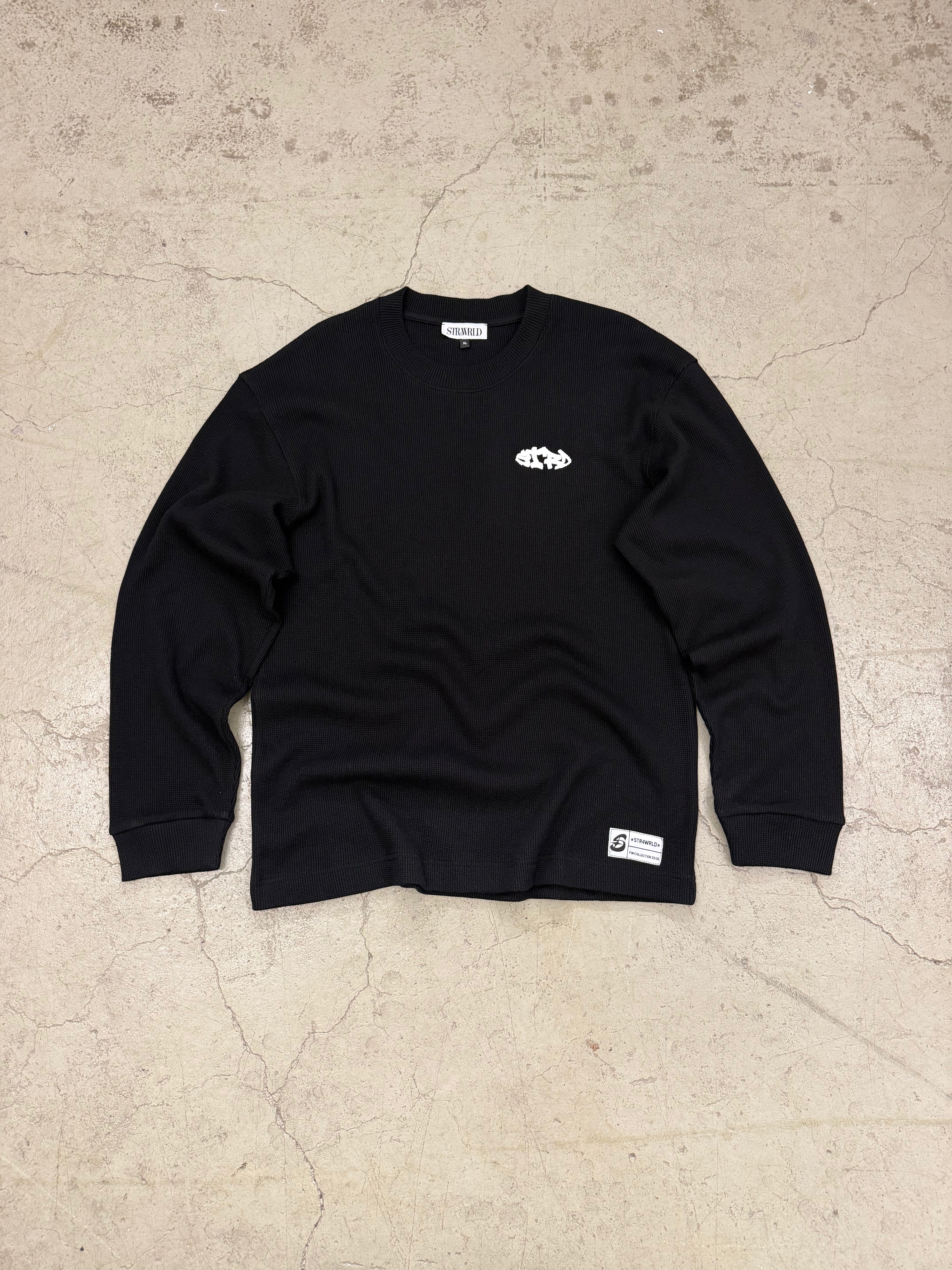 Waffle Longsleeve Black